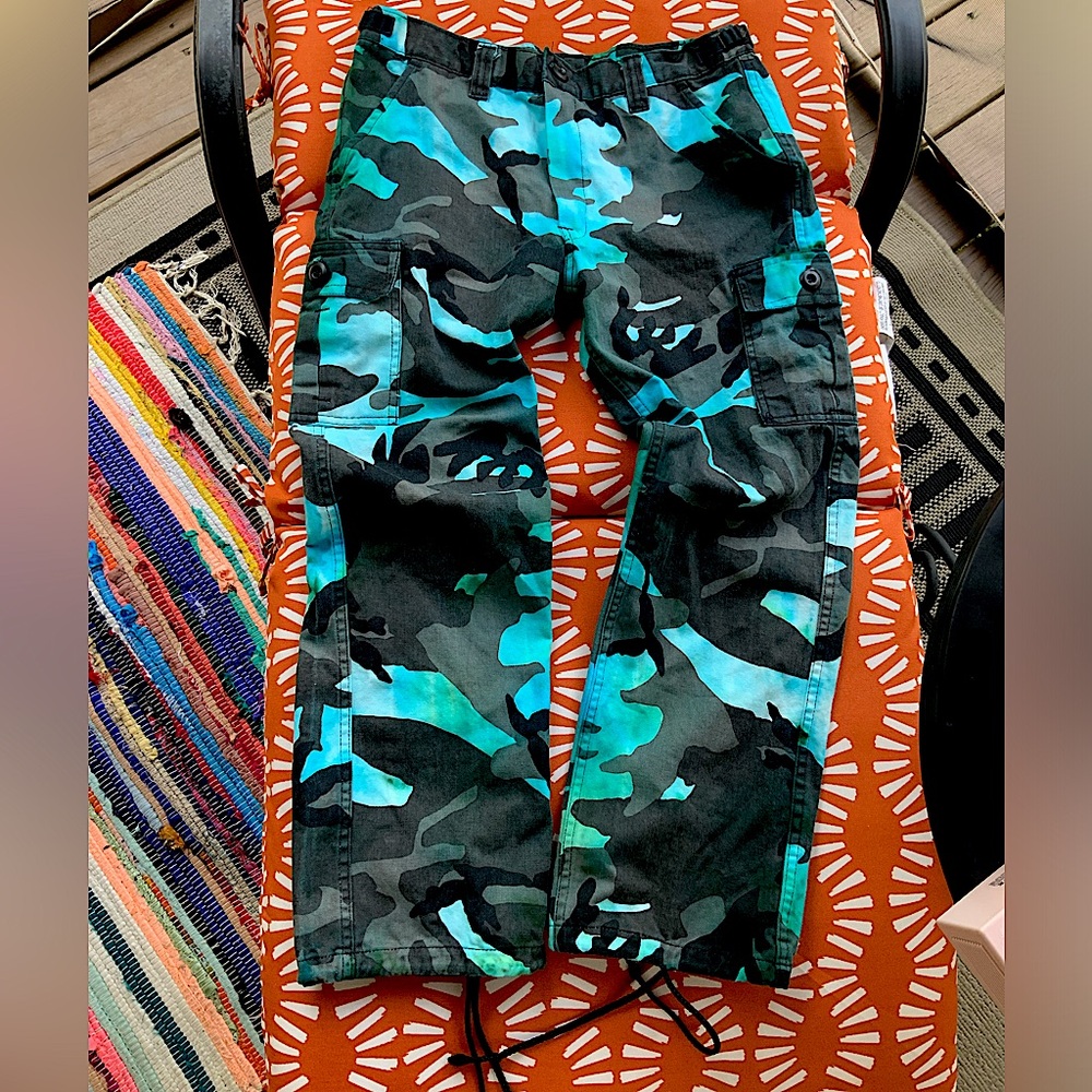 Tye-Dye Denim Cargos